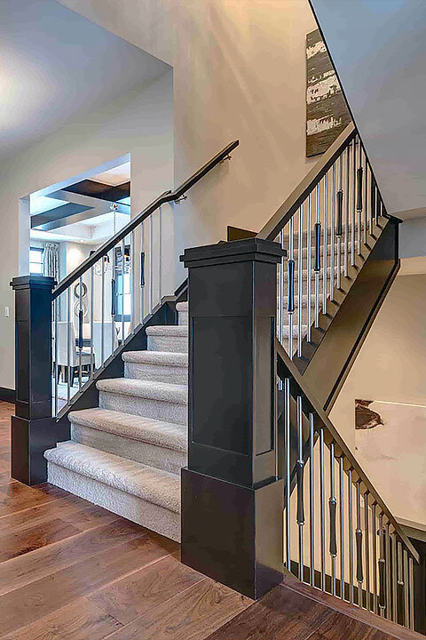 Front Foyer | Custom Metal Spindle - Artistic Stairs and Railings